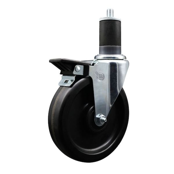 6'' Phenolic Swivel 1-5/8'' Expanding Stem Caster with Brake